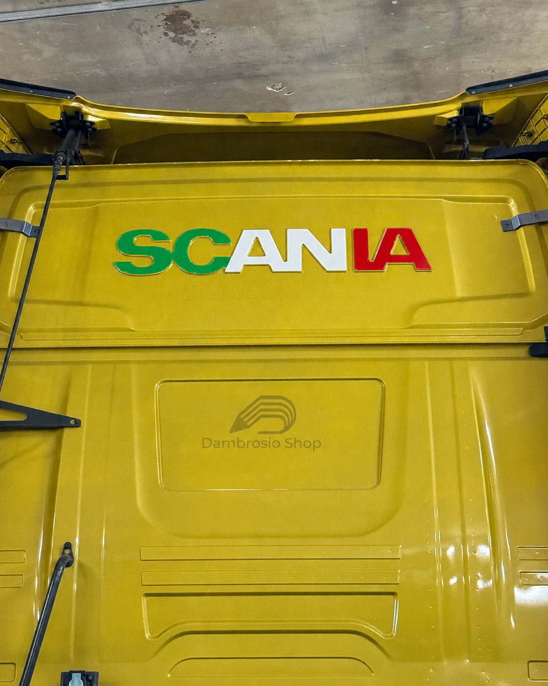 Adesivo Scritta "Scania" per Retro Cabina Posteriore Camion - Tricolore Bandiera Italia