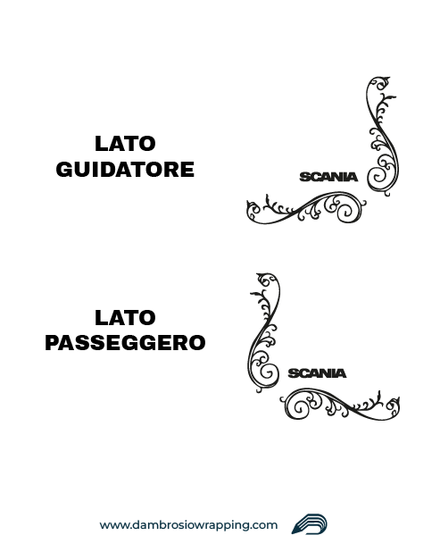 Kit 2 Adesivi per Finestrini Camion - Scania