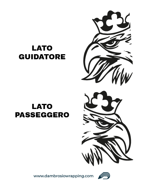 Kit 2 Adesivi per Laterale Camion - Aquila per Scania Grande
