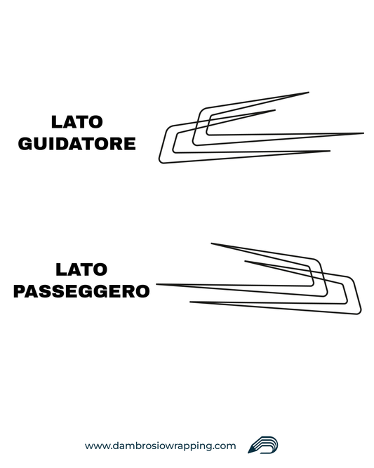 Kit 2 Adesivi per Laterale Camion - Frecce Superiori