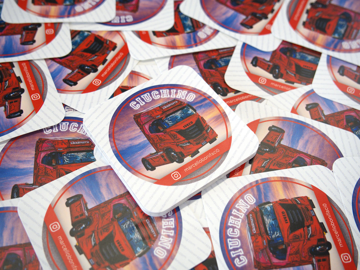 Social Truck Stickers - Sunset Style