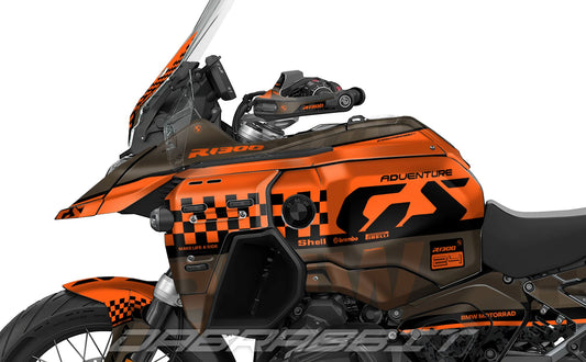 Kit Grafiche Adesivi Carene - BMW R1300GS ADV (2024~) - (CHKR-D)