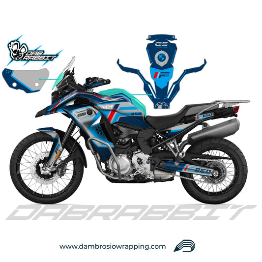 Kit Grafiche Adesivi Carene - BMW F850GS ADV - (MD-BLG)