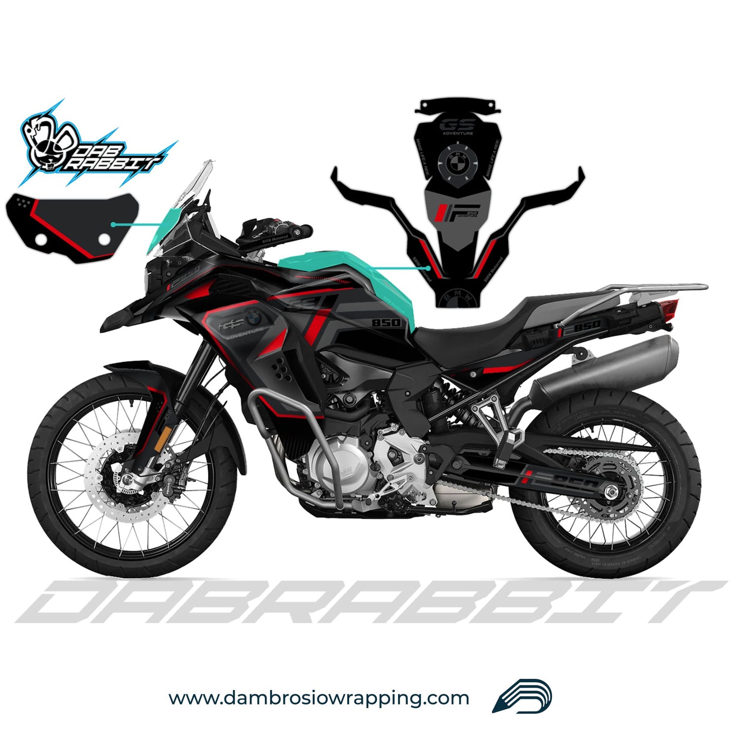 Kit Grafiche Adesivi Carene - BMW F850GS ADV - (MD-BR)