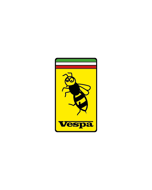 Adesivo Logo Vespa Ape con bandiera Italia