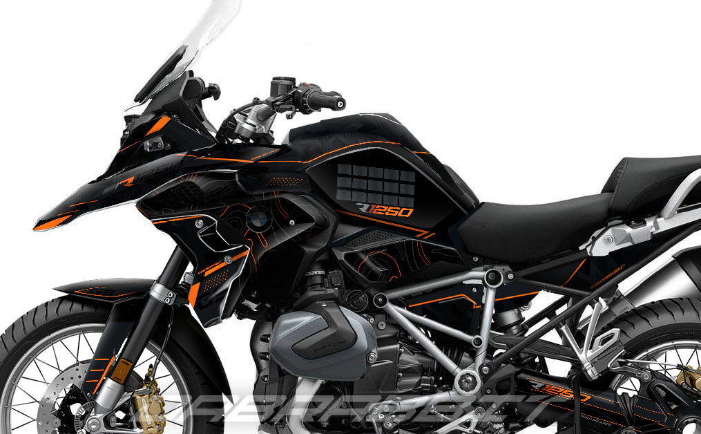 Kit Grafiche Adesivi Carene - BMW R1200/R1250GS (2017~2025) - (LR-O)