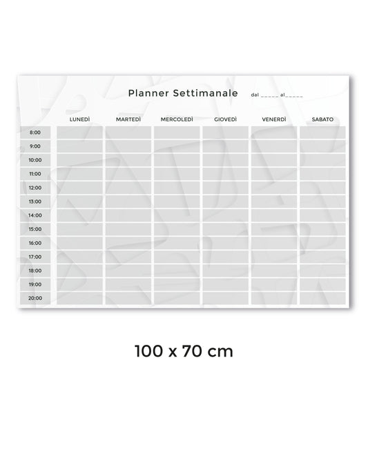 Lavagna Riscrivibile/Riposizionabile - Planner Settimanale per Aziende