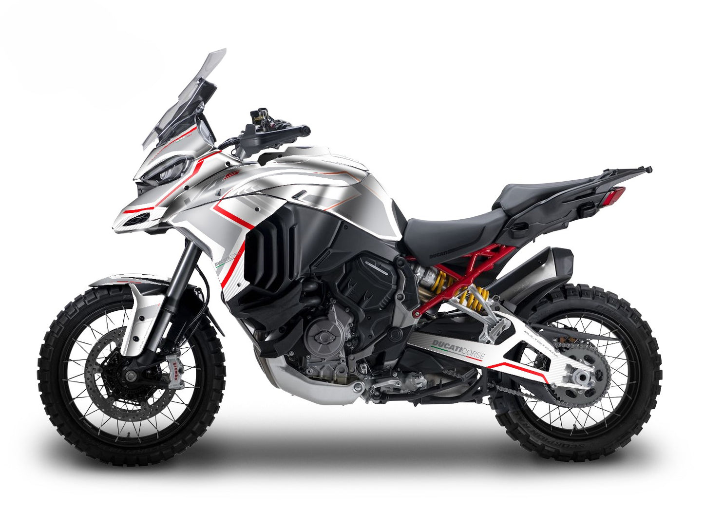 Kit Grafiche Adesivi Carene - Ducati Multistrada V4 S (2021~) - (RL-W)