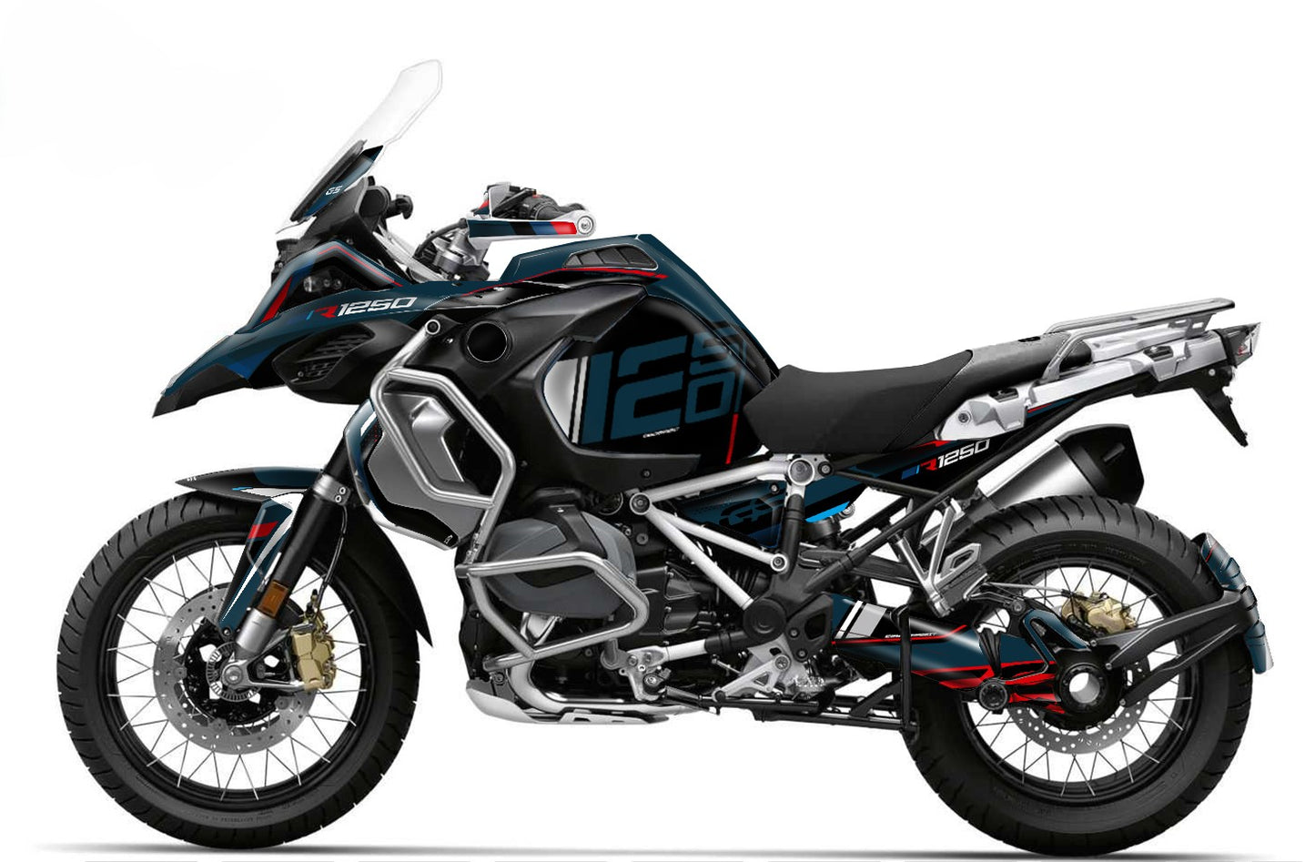 Kit Grafiche Adesivi Carene - BMW R1200/R1250GS ADV - Adventure (2014~2025) - (TWT-BN)