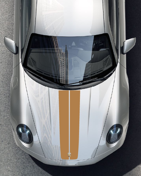 "Monaco" Hood Decal Kit Compatible with Porsche 911 Turbo S