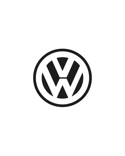 Volkswagen Logo Sticker - Black