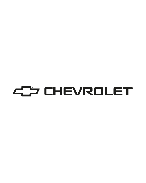 Chevrolet Full Horizontal Logo Sticker - Black