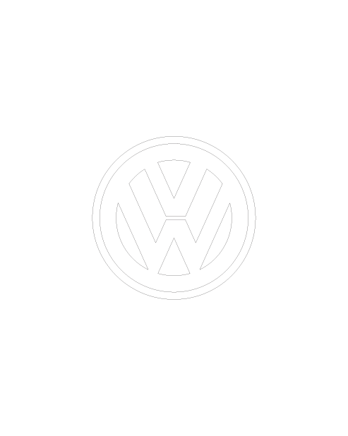 Adesivo Logo Volkswagen - Bianco