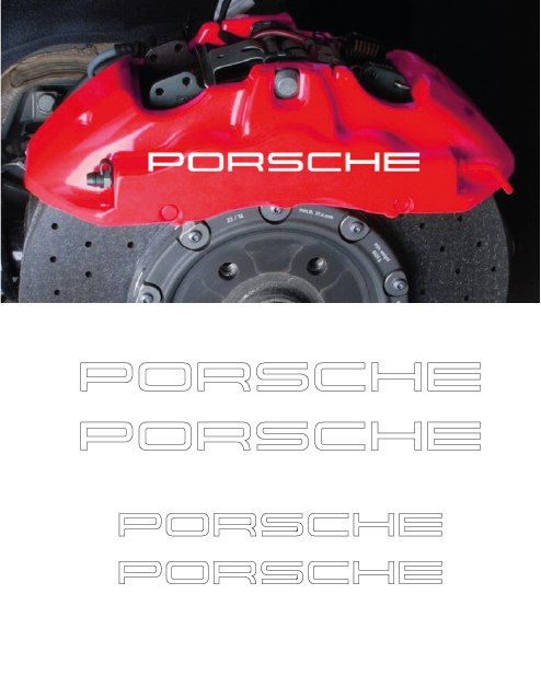 Kit 1 adesivo per pinze freni compatibile Porsche