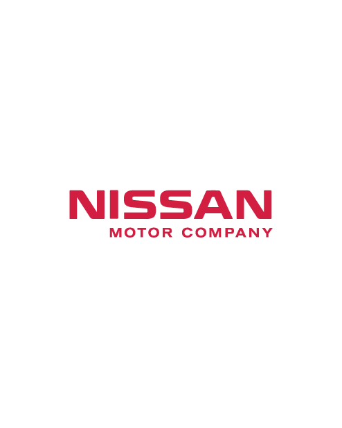 Nissan Motor Company Lettering Sticker - Red