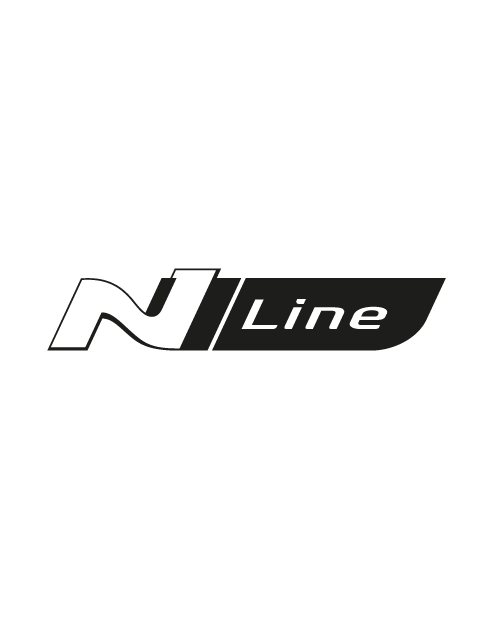 Hyundai "N Line" Logo Sticker - Black