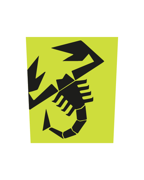 Abarth Roof Sticker Kit - Black/Lime Scorpion