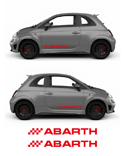 Abarth Side Decal Competition Kit - Red