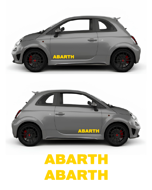 Abarth Side Sticker Kit - Yellow