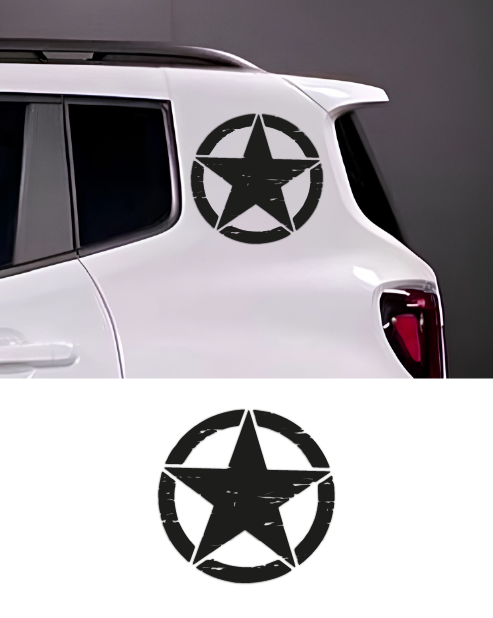 Grainy Star Sticker for Jeep Renegade