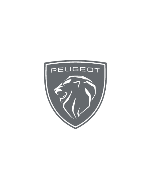 New Peugeot Emblem Sticker - Grey