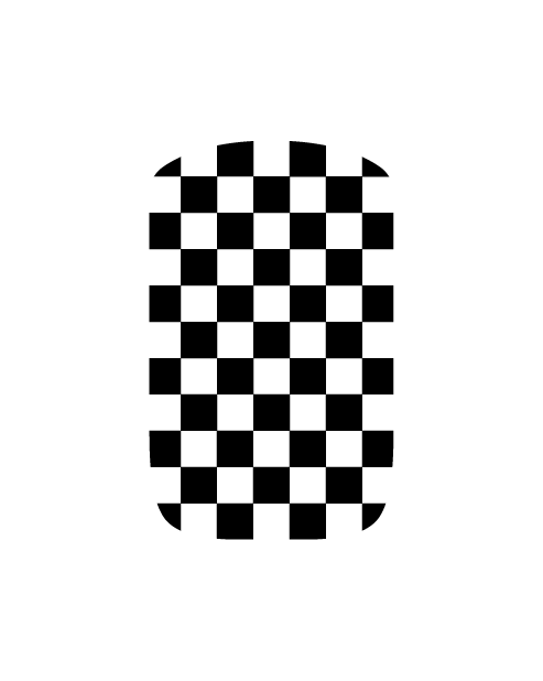 Mini Cooper Roof Sticker Kit - Black/White Checkerboard