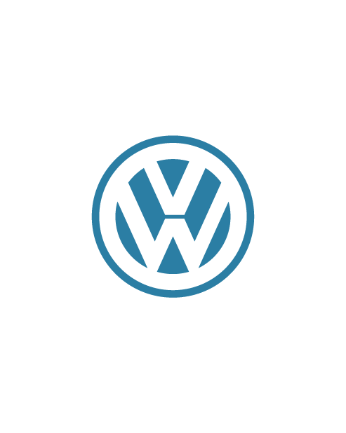 Adesivo Logo Volkswagen - Blu
