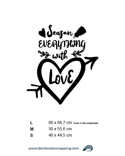 Adesivo per frigorifero - Condisco Tutto con Amore