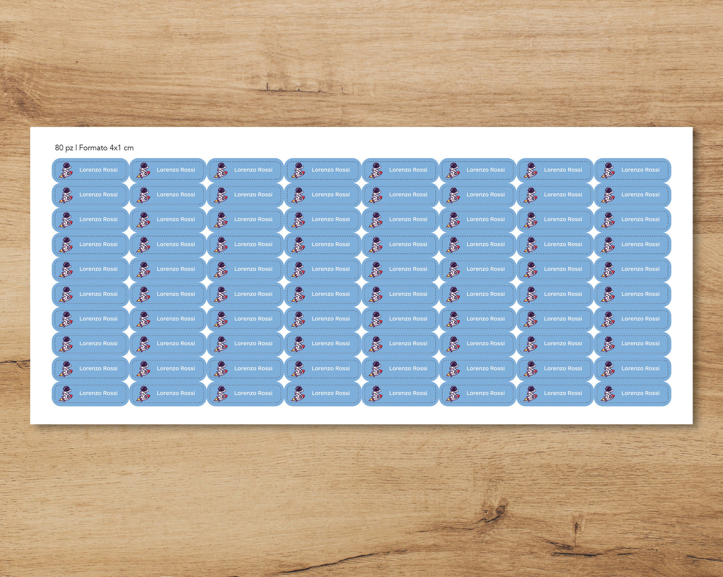 Kit 110 Adesivi Personalizzati per Materiale Scolastico