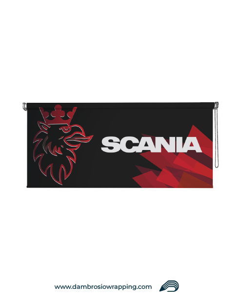 Tenda a rullo oscurante - SCANIA Emblema Rosso