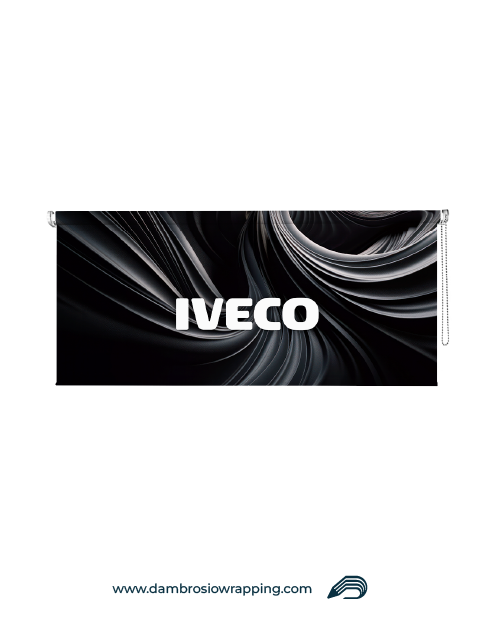 Blackout Roller Blind - IVECO Seta Black
