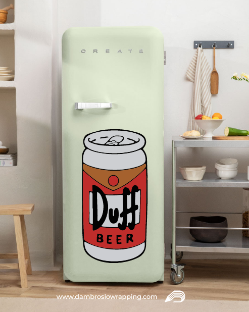 Adesivo Decorativo Per Frigorifero Boom 200x60 Cm - Skin Fridge Sticker Design Esclusivo Per Cucina - 6