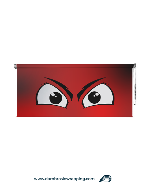 Blackout Roller Blind - Red Fire Eye