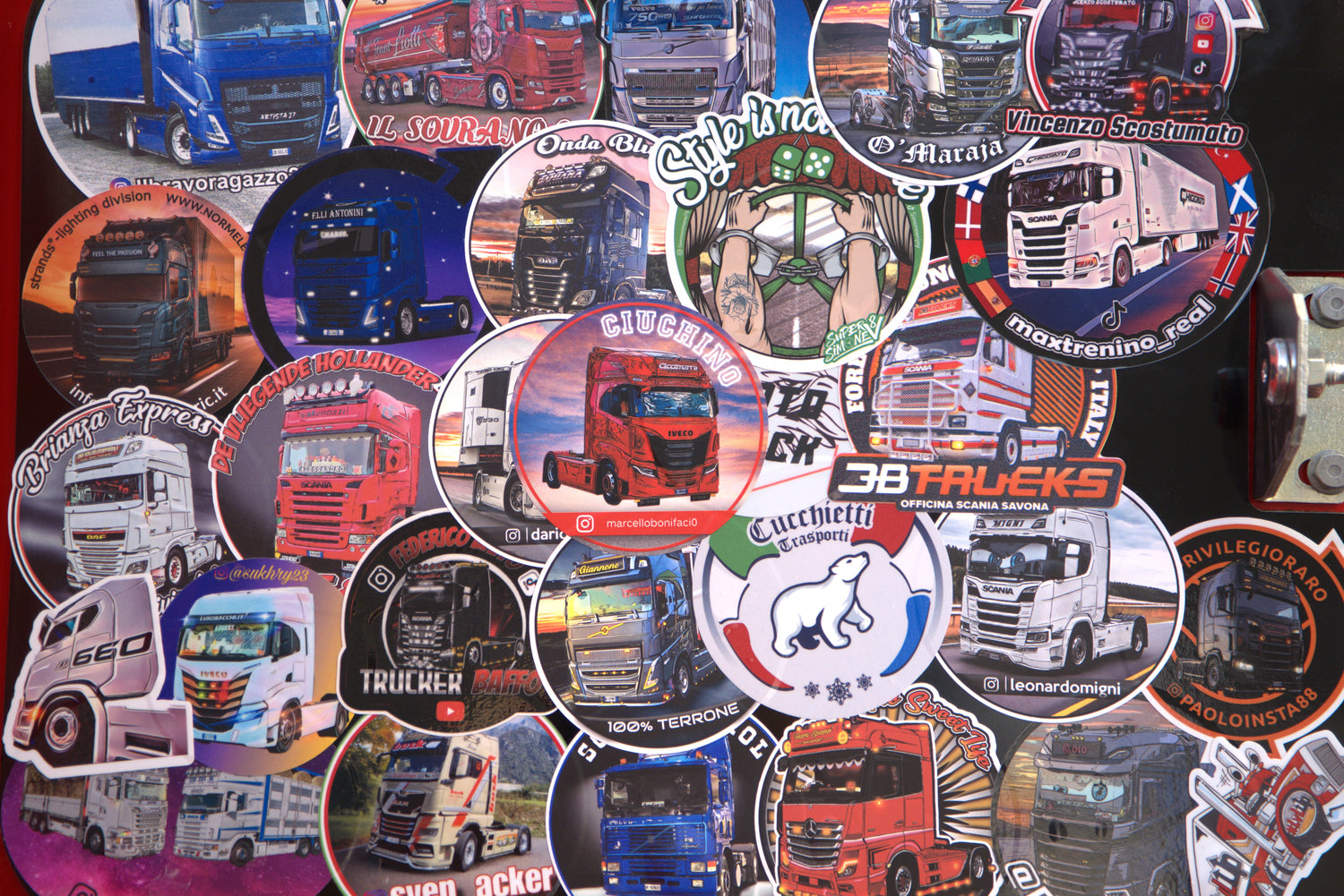Etichette personalizzate camionisti