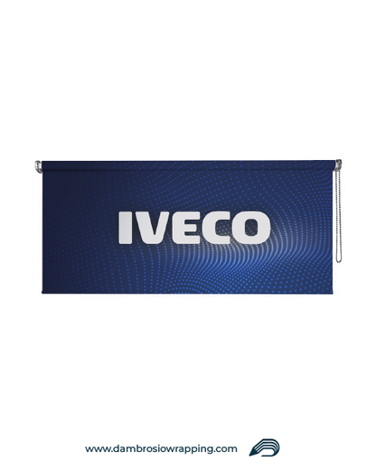 Tenda a rullo oscurante - IVECO Tridimensionale blu