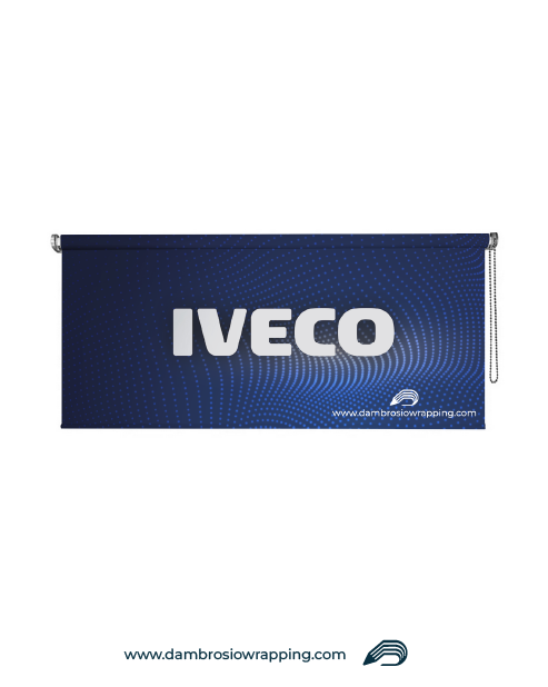 Tenda a rullo oscurante - IVECO Tridimensionale blu