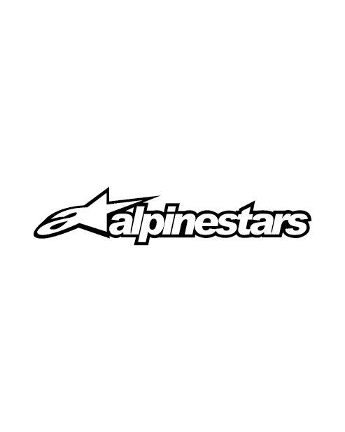 Adesivo Alpinestars bianco e nero