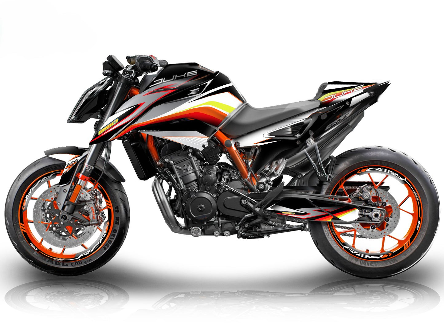 Kit Grafiche Adesivi Carene - KTM 790 / 890 DUKE - (CZ-W)