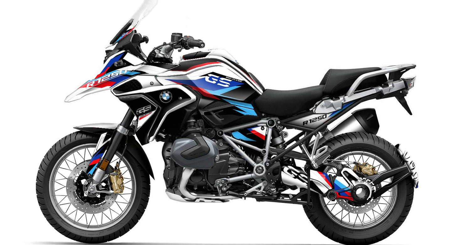 Kit Grafiche Adesivi Carene - BMW R1200/R1250GS (2017~2025) - (MS2-W)