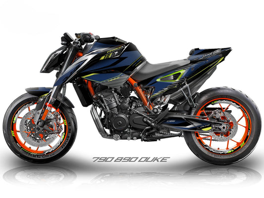 Kit Grafiche Adesivi Carene - KTM 790 / 890 DUKE - (TUGA-G)
