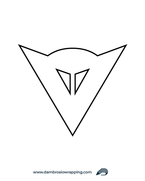 Adesivo Logo Emblema Dainese - Bianco