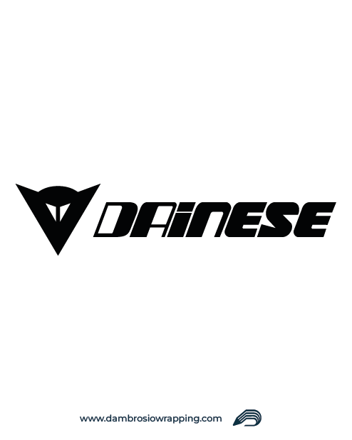 Adesivo Logo Completo Dainese - Nero