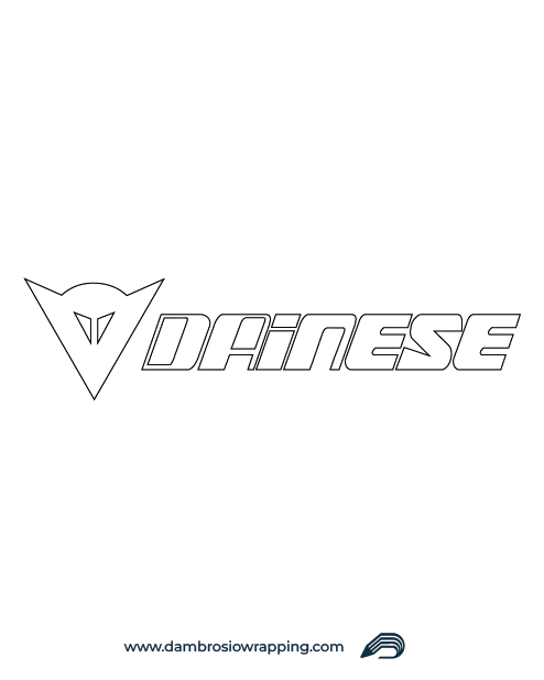 Adesivo Logo Completo Dainese - Bianco