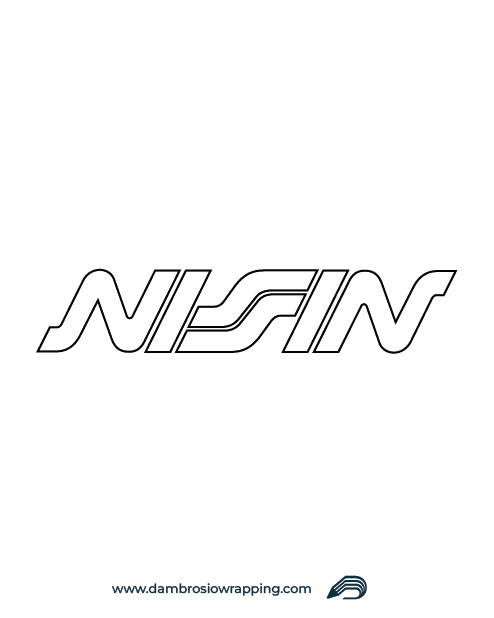 Adesivo Logo Nissin - Bianco