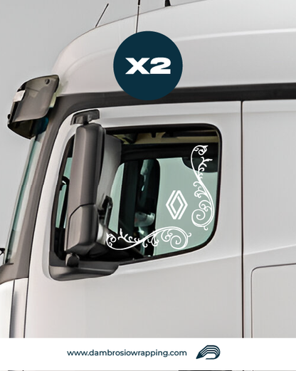 Kit 2 Adesivi per Finestrini Camion - Renault
