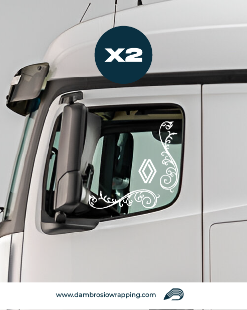 Kit 2 Adesivi per Finestrini Camion - Renault