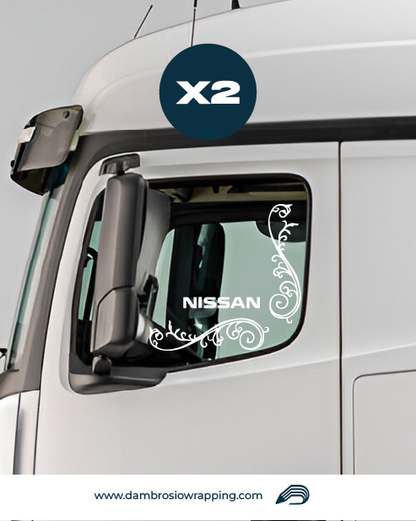 Kit 2 Adesivi per Finestrini Camion - Nissan