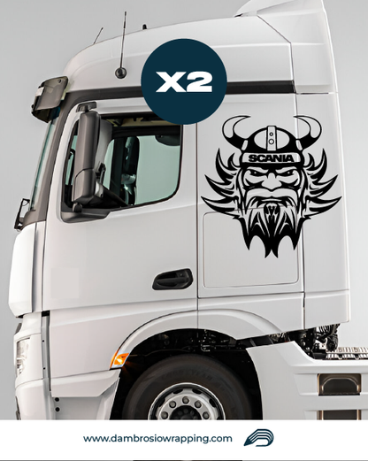 Kit de 2 autocollants pour côté de camion - Viking Scania