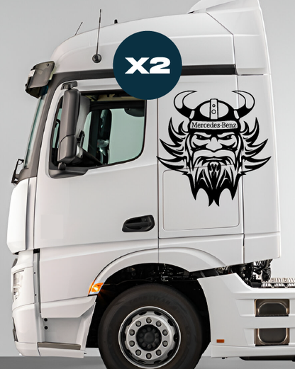 Kit 2 Adesivi per Laterale Camion - Vichingo Mercedes-Benz