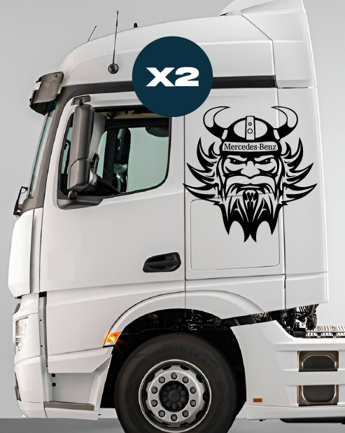 Kit 2 Adesivi per Laterale Camion - Vichingo Mercedes-Benz